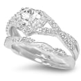 thumbnail image 3 of LaRaso & Co 1 Carat Diamond CZ Wedding Engagement Ring Set 925 Silver Size 10, 3 of 5