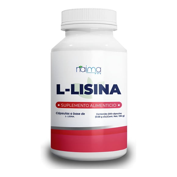 L- Lisina - 1074 Mg Por Porción (2 Al Día) 200 Cápsulas