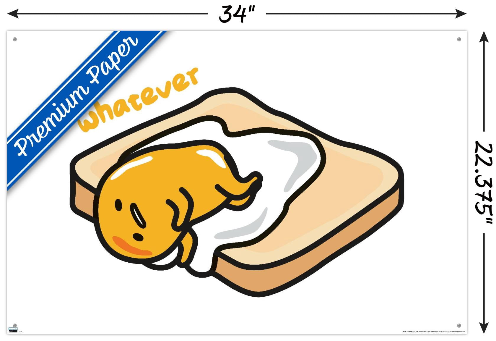 Gudetama - Whatever Wall Poster with Pushpins, 22.375" x 34"