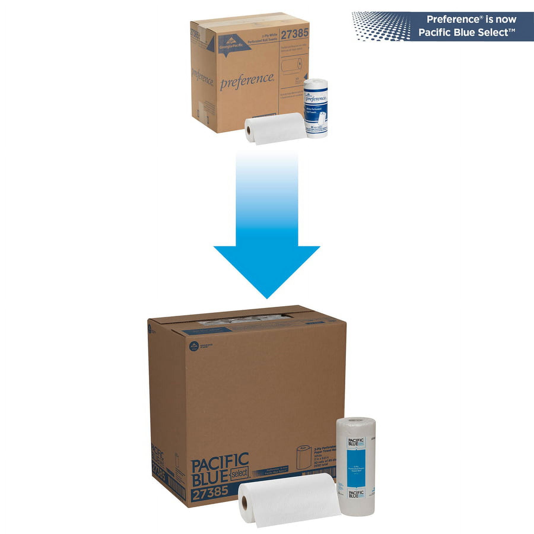 Pacific Blue Select, GPC27385CT, Perforated Paper Towel Roll, 30 / Carton, White