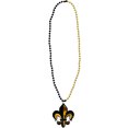 thumbnail image 2 of 33" 7mm Black and Gold Necklace with Fleur de Lis Badge (Dozen), 2 of 3