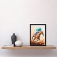 thumbnail image 4 of Artery8 Rider on Horse Racing Watercolour Dramatic Mud Living Room Artwork Framed Wall Art Print A4, 4 of 5
