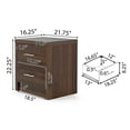thumbnail image 3 of GDF Studio Marlette Modern Faux Wood 2 Drawer Nightstand, Walnut, 3 of 9