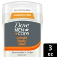 thumbnail image 3 of Dove Men+Care Whole Body Deodorant Stick for Men Shea Butter & Cedar, 3 oz, 3 of 8