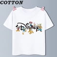 thumbnail image 3 of Camisetas de algodón con estampado de manga corta para niños y niñas, con estampado de dibujos animados de Mickey Mouse de Disney y Anime, de verano, 3 of 5