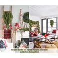 thumbnail image 4 of RECUTMS 2Pcs Artificial Christmas Teardrop Pine Needle Hanging Swag Artificial Pine Needle Branches Faux Winter Wreath Hanging Plants for Front Door Wall Home Christmas Decoration (Green), 4 of 8