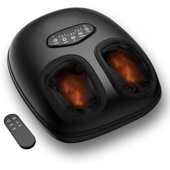 Shiatsu Foot Massager with Heat, FSA Eligible, Kneading, Compression, Vibration, Feet Massage Machine for Plantar Fasciitis, Neuropathy, Foot Warmer, Gifts for Women Men,Size 13