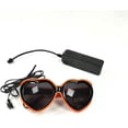 thumbnail image 2 of LINLIN Fluorescent Glasses, Halloween Christmas Fluorescent Love Glasses El Wire Light Up LED Glowing Festival Party Sunglasses Gifts, 2 of 2