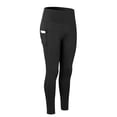 thumbnail image 1 of QLEICOM Womens Yoga Pants with Pockets Capri Leggings High Waist Sports Pants Skin-friendly Nude Double-sided Hip-lifting Workout Trousers Athletic Pants Tummy Control Leggings Black XL, 1 of 3