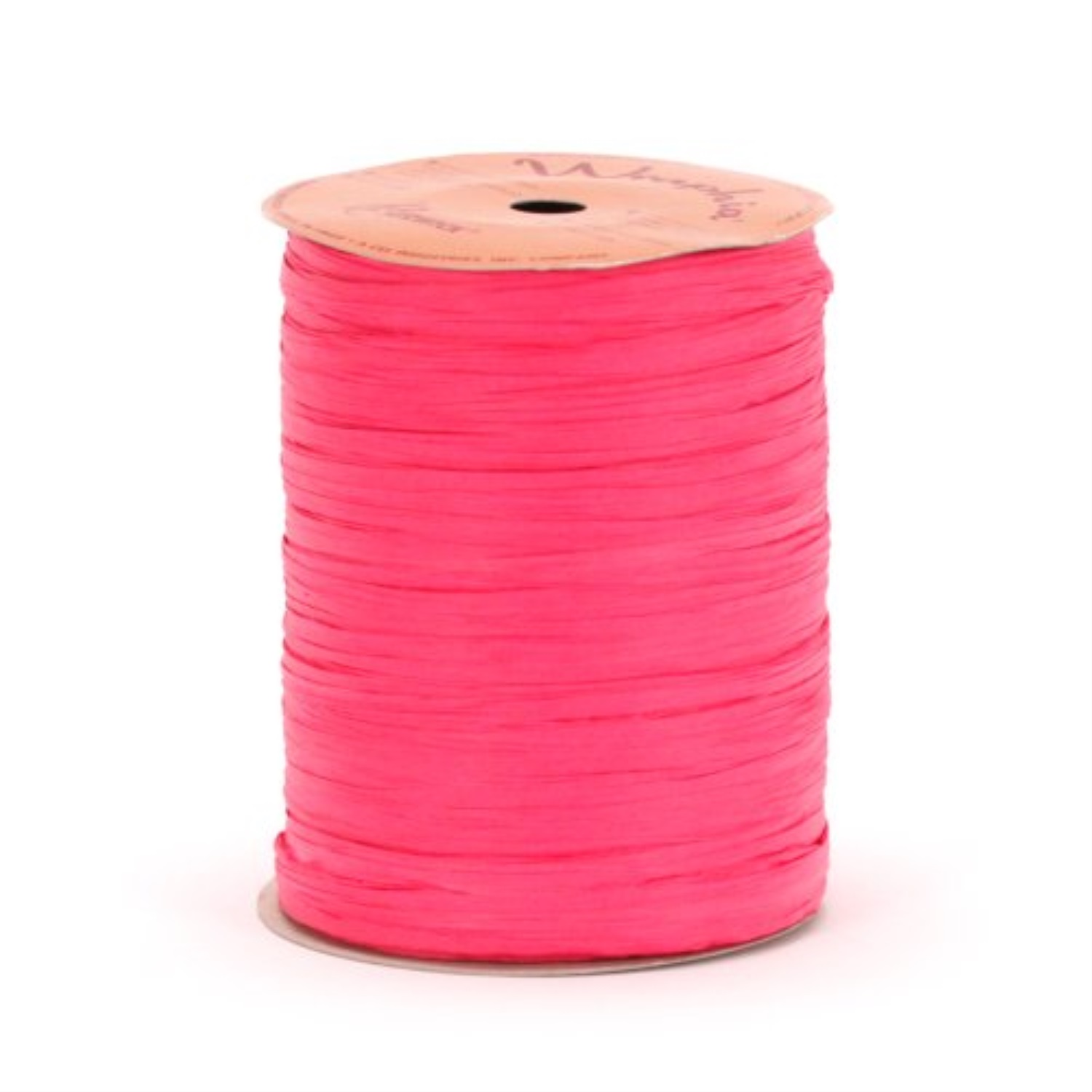 berwick offray matte hot pink raffia ribbon, 1/4'' wide, 100 yards