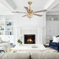 thumbnail image 3 of Parrot Uncle 52-Inch Modern Crystal Chandelier Ceiling Fan with Remote Control, 3 of 15