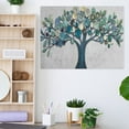 thumbnail image 6 of AVOI Canvas Wall Art - Wall Pictures Artwork for Living Room Tree of Life Blue Gold Leaves Gray Background Paintings Bedroom Dining Room Office Kitchen Home Decor Unframe: 18x12in, 6 of 6