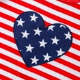 thumbnail image 2 of Toddler 4th of July Outfit Girl Patriotic clothes Stars and Stripe Heart Print Red Shirt Blue Shorts American Flag 4T (932), 2 of 4