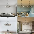 thumbnail image 6 of 39.3in Industrial Large Chandelier 8-light Metal Pendant Lamp Ceiling Fixtures Pendant Light 110V, 6 of 22