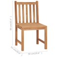 thumbnail image 4 of Sillas de patio VidaXL de madera maciza de teca con cojines, juego de 4, 4 of 9