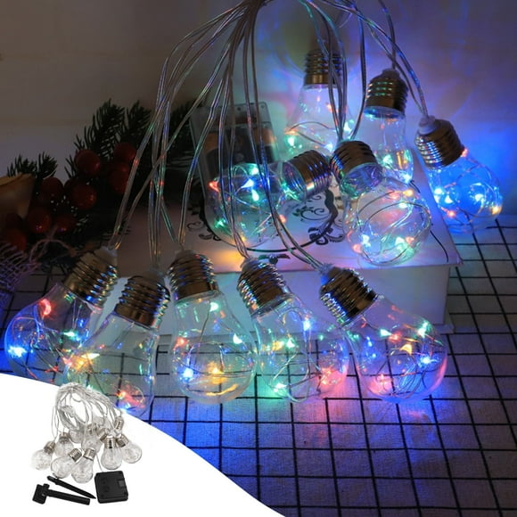 Solar String Lights Outdoor, LED String Lights, Waterproof Solar Powered Patio Lights for Garden, Lawn, Gazebo, Porch, Yard, Wedding, Party Decor-A&16.4ft&10 Lights
