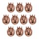 thumbnail image 2 of 10 Unids de Colgantes Cabeza de León Puede Usar  Colgante de Collar, Material Aleación Rose Golden Macarena Colgantes de cabeza de león, 2 of 8