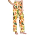 thumbnail image 2 of FORMRS Women's Pajama Pants with Pockets Soft Comfy Loungewear Sleep Bottom, Sizes S-2XL, Green Retro Autumn Leaves, 2 of 8