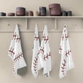 thumbnail image 2 of Baseball Lines Dish Towels Set of 6, Cartoon Sport Washable Tea Towels Dishcloths Lint-Free 18x28 Inch Fast Drying for Kitchen Restaurant Bar Clean, 2 of 7