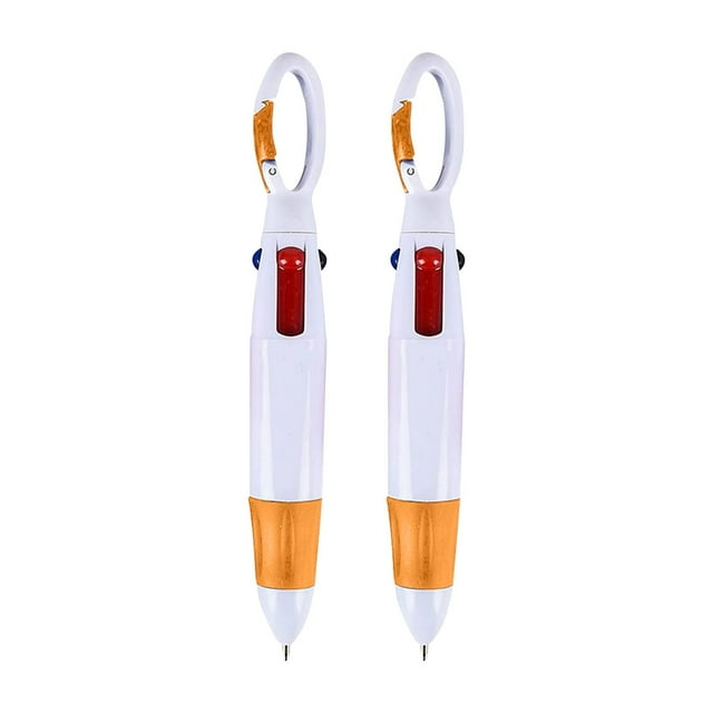 2Pcs Mini 4 In 1 Multi Colored Ink Ballpoint Pens 10ML Smooth Writing Pens, High-End Series Pen Teacher Supplies for Writing, Journaling, Drawing, Coloring, Note-Taking, College Supplies