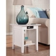 thumbnail image 4 of AFI Table d'Appoint en Bois Massif avec Chargeur d'Appareils Intégré, Blanc, 4 of 10
