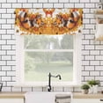 thumbnail image 4 of Fall Cute Valances for Windows Fox Maple Leaves Rod Pocket Curtain Valance Window Treatment Short Curtains for Kitchen Living Room, 54"x18", 4 of 5