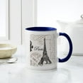 thumbnail image 4 of CafePress - Vintage Paris Eiffel Tower Mug - 11 oz Ceramic Mug - Novelty Coffee Tea Cup, 4 of 4