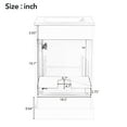thumbnail image 3 of Harper & Bright Designs 20" Small Bathroom Vanity Sink Combo with Drawers, Bathroom Floor Cabinet with Shelf and Soft Close Door, Gray, 3 of 13