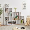 thumbnail image 4 of VECELO 2-Tier Bookcase with Storage Shelves, 21.3" Modern Bookshelf for Organizer Display Stand Home Office, Vertical or Horizontal, White, 4 of 7