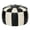 Black White, variant on Thgonwid Unstuffed 21.7*13.7 inch Indoor Vegan Leather Pouf, Cream White