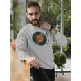 thumbnail image 2 of Retro Music Vinyl Design Sweatshirt Men -Image by Shutterstock, Male XX-Large, 2 of 4