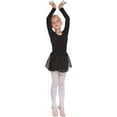 thumbnail image 3 of Oudiya Girls Long Sleeve Ballet Leotard Dance Dress Outfit with Shiny Skirt for Kids 3-11Y, 3 of 7