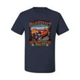 thumbnail image 2 of Main Street of America Route 66 Hot Rod Cars and Trucks Men's Graphic T-Shirt, Navy, Small, 2 of 3