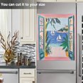 thumbnail image 3 of Yayeee Magnetic Dishwasher Cover for The Front Decoration Home Kitchen Machine Sticker Protector, Pink Seaside, 3 of 6