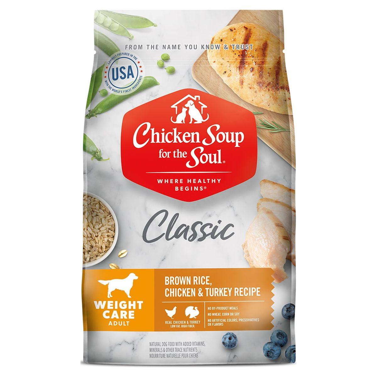Chicken Soup for the Soul Weight Care Adult - Brown Rice & Chicken, Turkey Dry Dog Food, 13.5lb