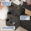 thumbnail image 3 of QinaQin 5 Drawer Mobile File Cabinet with Open Shelf, Rolling Fabric Filing Cabinet for Letter or A4 Files, 3 of 8