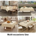 thumbnail image 5 of Rectangle Table Cloth, Waterproof Heavy Duty Vinyl Tablecloths, Wipeable Washable Table Cover for Kitchen and Dining Room (Beige, 60" X 84"), 5 of 5
