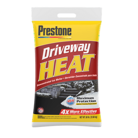 Prestone 50B-HEAT Driveway Heat Ice Melter, 50 (Best Salt For Concrete Driveway)