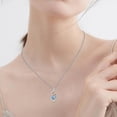 thumbnail image 2 of Taioiat Double Birthstone Necklaces for Women 18K Gold Plated Birthstone Rose Flower Jewelry Anniversary Valentines Day Mother's Day Birthday Gifts for Her Wife Girlfriend Mom, 2 of 7