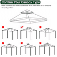 thumbnail image 2 of Dolemoduo 2-Tier Replacement Gazebo Canopy Top Patio 10'x10' PU Water Resistance Gazebo Canopy Replacement Top Cover-Grey, 2 of 6