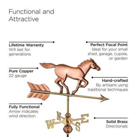 - Good Directions Horse Garden Weathervane with Garden Pole by