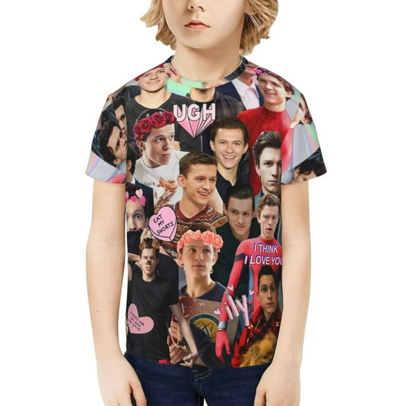 Tom Holland Kids T-Shirt 3d Printed Graphic T-Shirts Boys And Girls Short Sleeve Shirts For Youth Kids X-Small