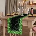 thumbnail image 2 of Table Runners 72 Inches Long Dress Scarves, St. Patrick's Day Farmhouse Kitchen Table Runner, Coffee Tablerunners, Spring Lucky Shamrocks Leaves Black 18x72 Inch, 2 of 9