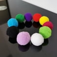 thumbnail image 6 of 20PCS Cat Toy Balls Soft Kitten Pompon Toys Indoor Cats Interactive Playing Quiet Ball Cats Favorite Toy Assorted，1.18inch，Random Color, 6 of 6