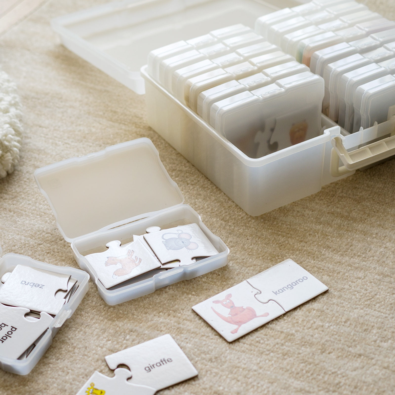 IRIS 4" x 6" Photo Storage Craft Keeper with 16 cases, Pearl, 2Pk