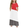 thumbnail image 2 of Robe Longue Décontractée à Fleurs pour Filles à Manches Longues, Robes de Vacances avec Poches, 2 of 9