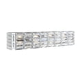 thumbnail image 2 of JONATHAN Y Evelyn Crystal Rectangle 31.75" 4-Light Iron/Crystal Glam Modern LED Vanity Light, Chrome, 2 of 7