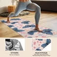 thumbnail image 4 of Blue Butterfly Leaf Flower Pink Pattern Hot Yoga Mat Towel Non Slip for Hot Yoga - Quick-Drying Yoga Mat Cover with 4 Corner Pockets with Travel Bag - Hot Yoga Towel Non Slip 70"x26", 4 of 6