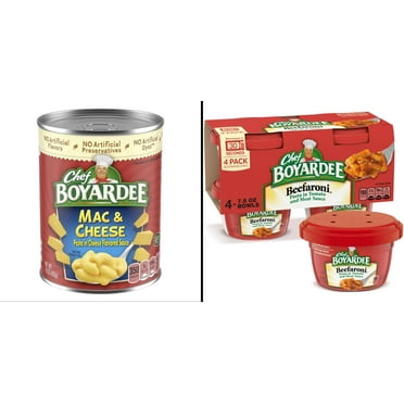 Chef Boyardee Beefaroni Microwave Meal 7.5 oz 4-Count & Mac & Cheese 15 oz