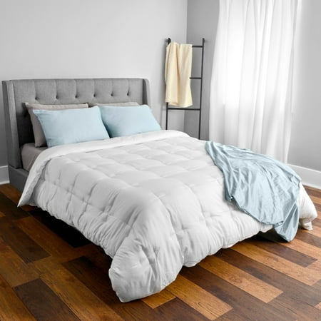 Tranquility Twin 300 Thread Count BeComfy Comforter White: Sateen Lyocell &#38; Polyester, All-Season Bedding